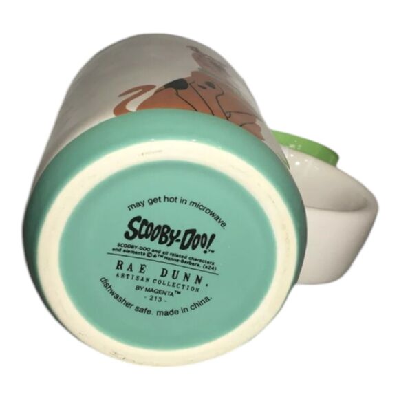 Scooby-Doo Rae Dunn SCOOBY DOO Double-Sided Mug Dog Paw Print Inside NWT - Picture 3 of 3